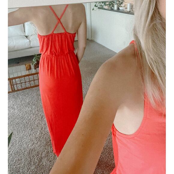 Mossimo Pink and red wrap midi dress - Picture 4 of 11